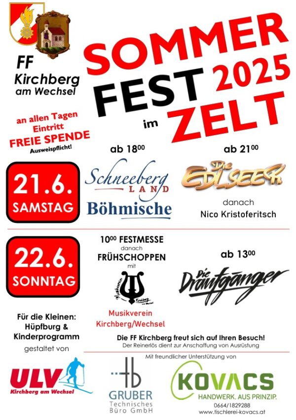 FF Kirchberg am Wechsel - Sommerfest 2025
