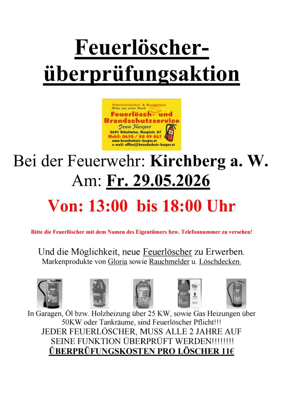 Feuerlöscherüberprüfung