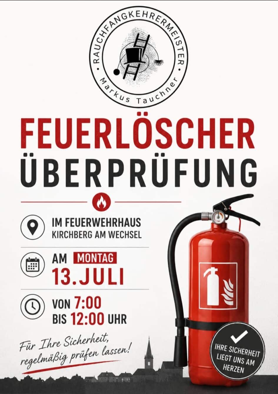 Feuerlöscherüberprüfung, 13.07.2026